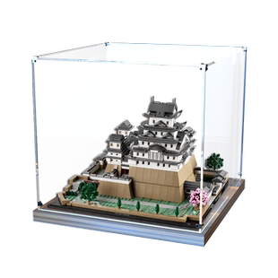 木制底展示盒适用乐高21060建筑姬路城模型透明手办亚克力收纳盒