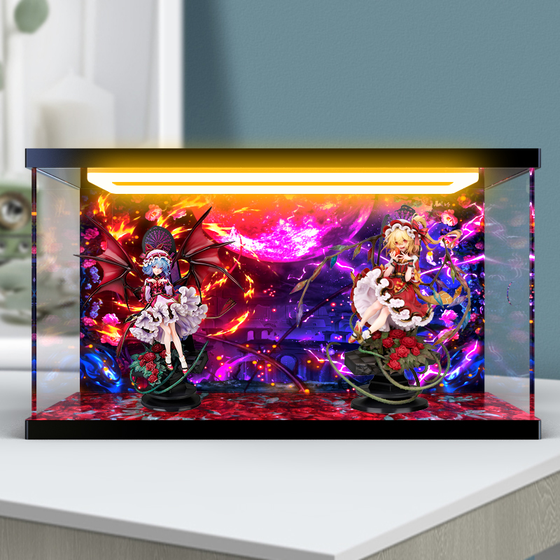 适用Alter 东方Project 蕾米莉亚 芙兰朵露 双人手办回型灯收纳盒