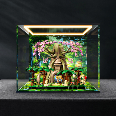 适用游戏塞尔达传说乐高77092德库树2in1防尘回型灯亚克力收纳盒