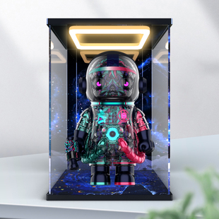 泡泡玛特MEGASPACEMOLLY400%凝结集团粉紫绿荆棘适用回型灯收纳盒