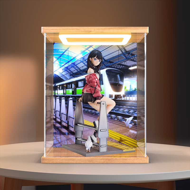 回形灯亚克力收纳盒适用GSAS古立特碧蓝航线宝多六花晴空车站手办