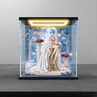 适用CALBONE 战舰少女R 欧根亲王 我心永恒 模型带灯亚克力收纳盒