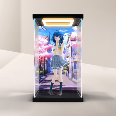 适用GSC PUP 败北女角太多了 八奈见杏菜 手办回型灯亚克力收纳盒