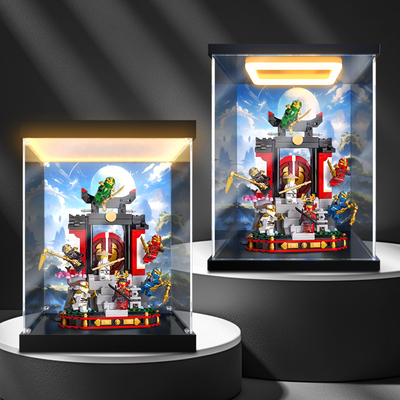 贝格宝适用71866幻影忍者15周年忍者道场积木拼装模型灯光收纳盒