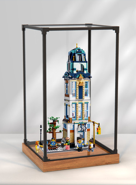 适用乐高31141城镇大街积木亚克力透明展示盒手办合金边框收纳盒