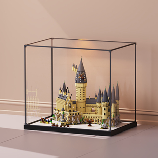 木质展示盒适用乐高哈利波特霍格沃茨城堡71043积木模型防尘罩
