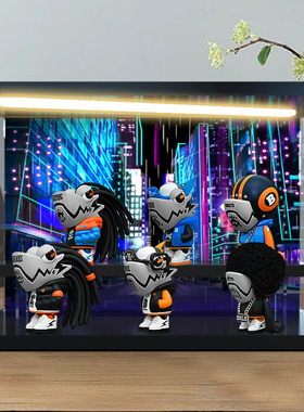 WASATOY变色龙盲盒6代黑牌系列场景展示盒盲盒防尘潮玩手办收纳盒