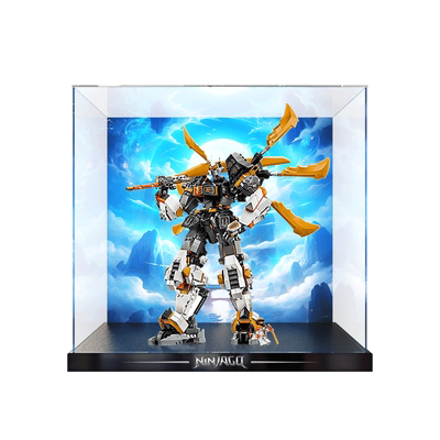 适用乐高71821寇的泰坦神龙机甲幻影忍者系列收纳罩亚克力展示盒