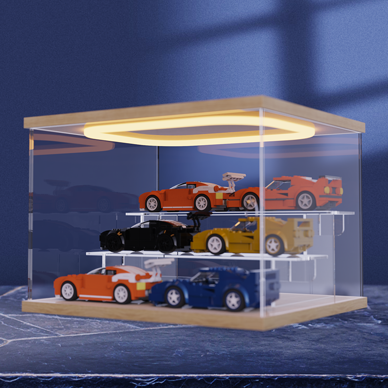 风火轮合金小汽车模型TOMICA1:64儿童玩具多美卡透明展示架收纳盒