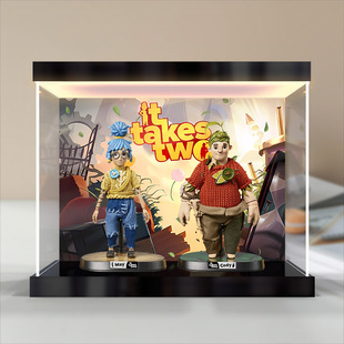 亚克力灯箱收纳盒适用共鸣gong 双人成行 潮玩公仔手办模型防尘罩