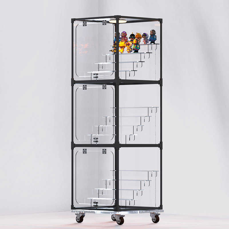 手办合金收纳柜亚克力盲盒收纳展示架泡泡玛特乐高透明防尘展示盒,收纳整理,手办收纳盒,淘宝优惠券,粉丝福利购,淘宝优惠卷