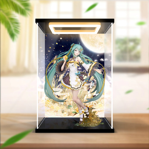 贝格宝适用FNEX 初音未来 中秋之夜 手办模型回灯亚克力收纳盒
