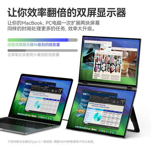 Ehomewei可折叠双屏QLED屏幕