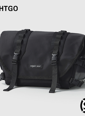 LIGHTGO机能风斜挎包男潮牌单肩邮差工装单肩挎包大容量通勤包包