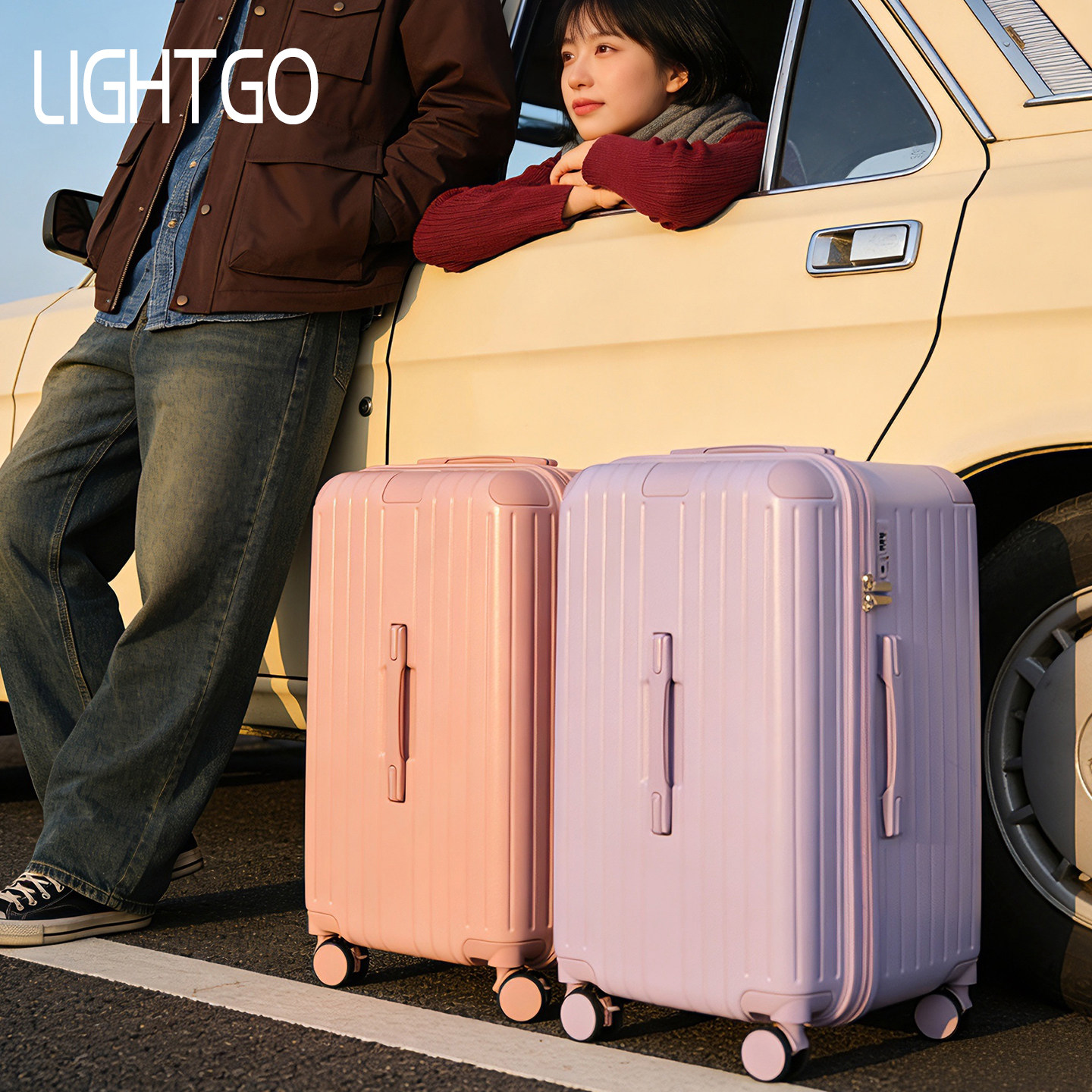 LIGHTGO超大容量深仓行李箱女