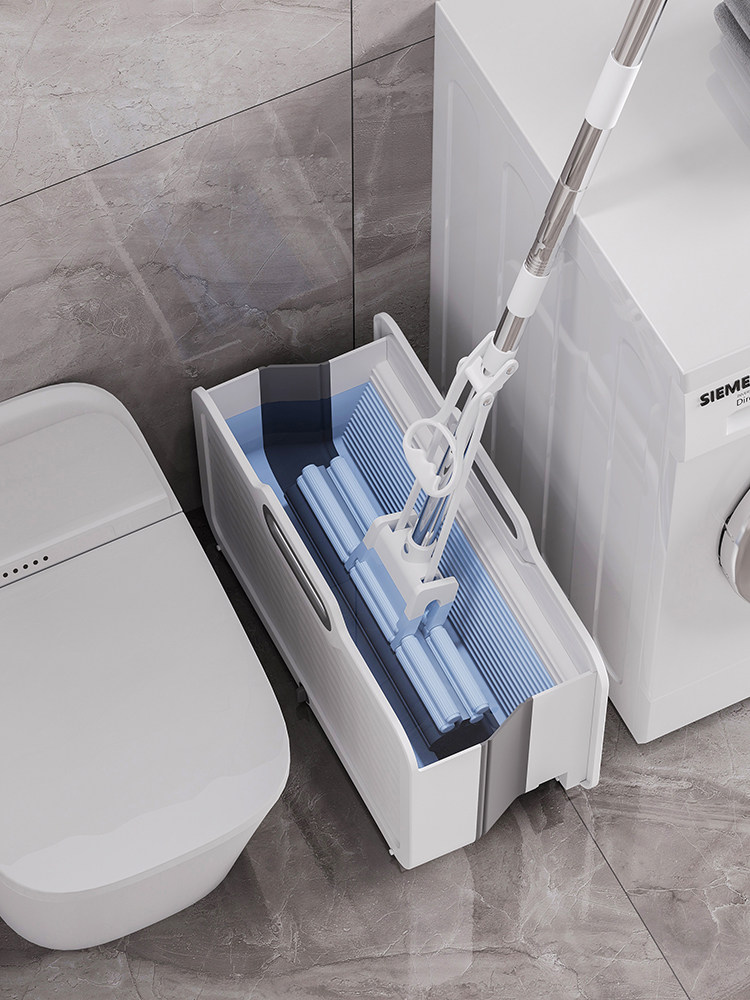 拖把桶矩形可折叠家用海绵拖把桶胶胶清洁平板专用漂洗桶盆