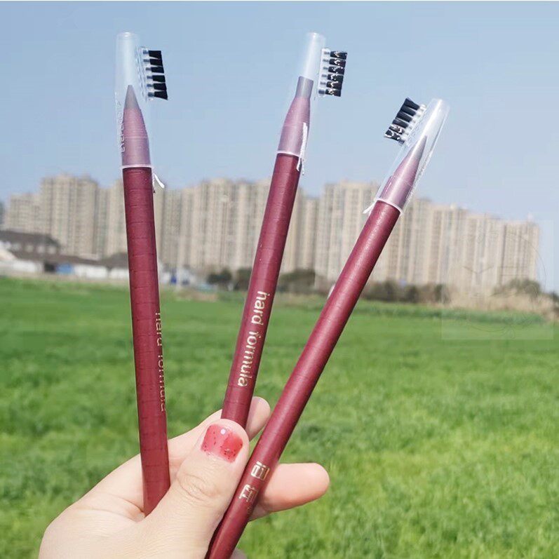自然生动扁头撕拉式拉线眉笔女初学者持久防水防汗持久不脱色