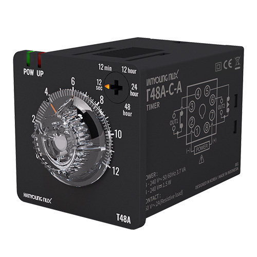 韩荣T48A-1B-A时间继电器T48A-12B-A定时器T48A-3B-A T48A-6B-A