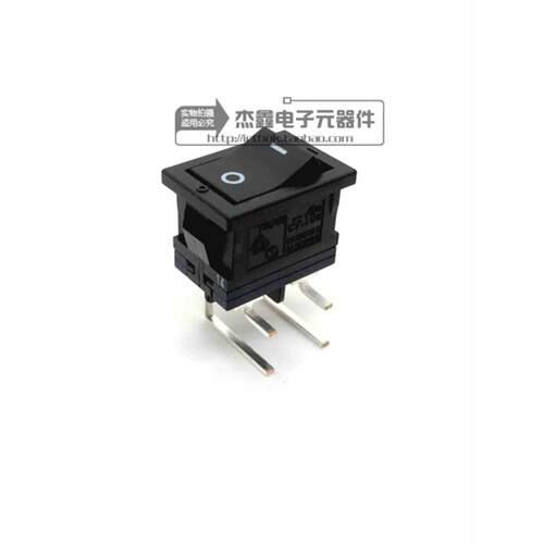 日本FUJISOKU SLE210K4-6弯脚船型开关4脚2档10A250V翘板电源按钮