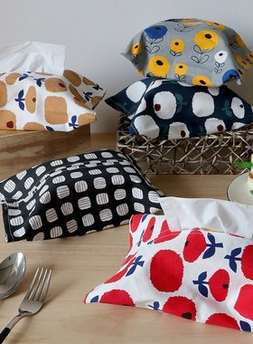 布艺棉抽取式纸巾盒 车载抽纸盒卫生间纸巾袋 抽纸袋