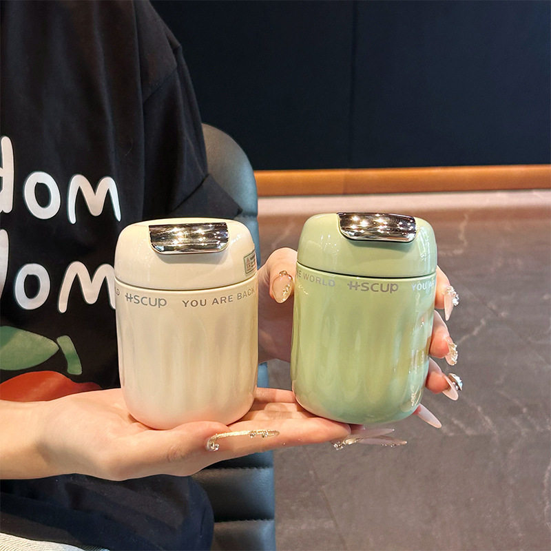 简约纯色316不锈钢保温杯