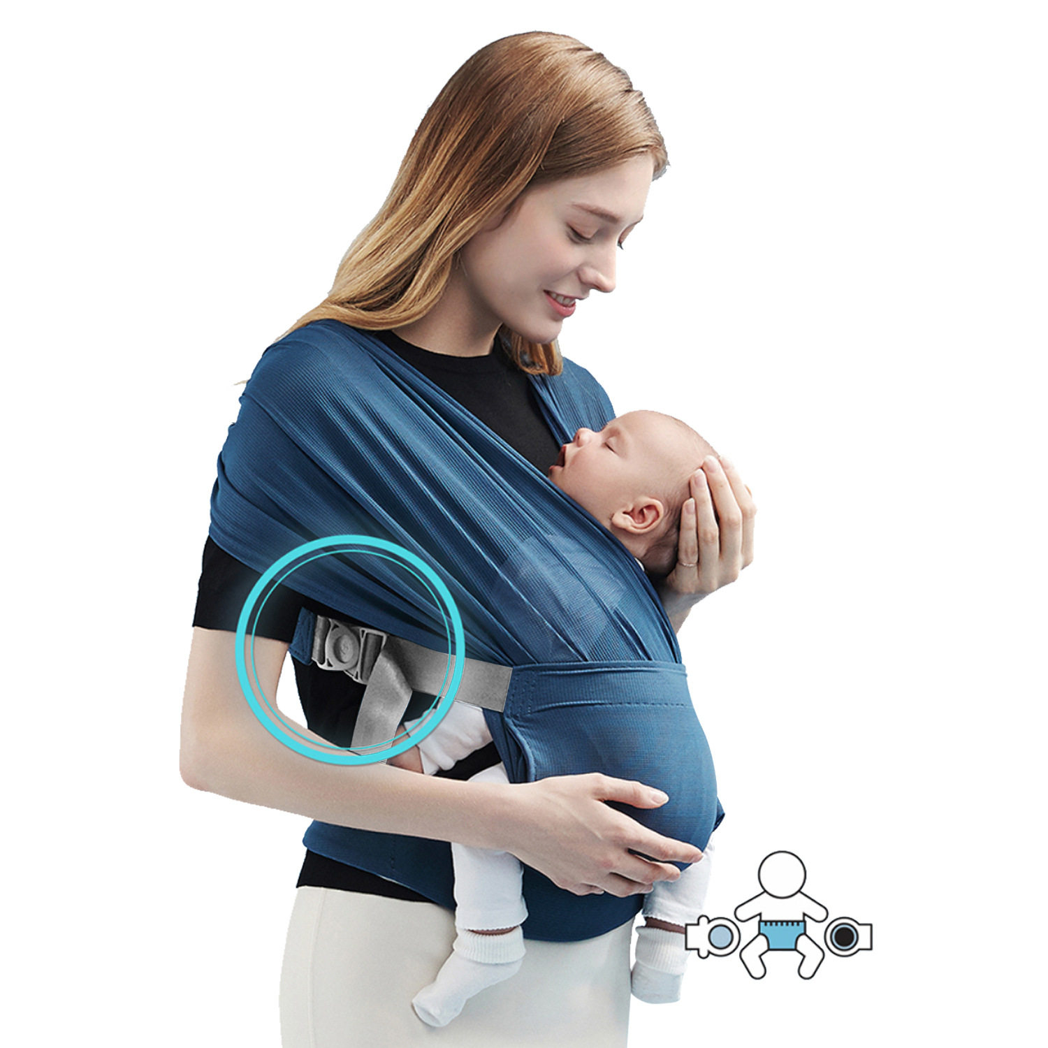 直销新生婴儿抱婴背巾轻便抱娃解放双手哄睡哺乳外出袋