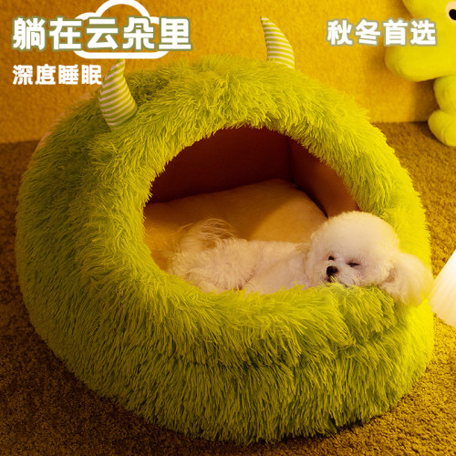 狗窝天泰迪狗狗睡觉的窝半封闭小型犬狗床比熊柯基睡垫可洗