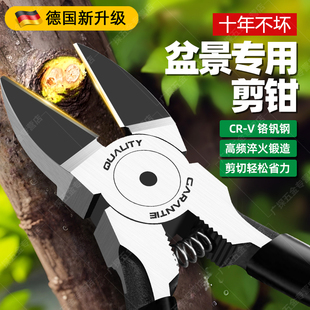 德国水口钳造型盆景专用园艺剪盆栽花艺工具斜口剪铝线 线叶芽剪
