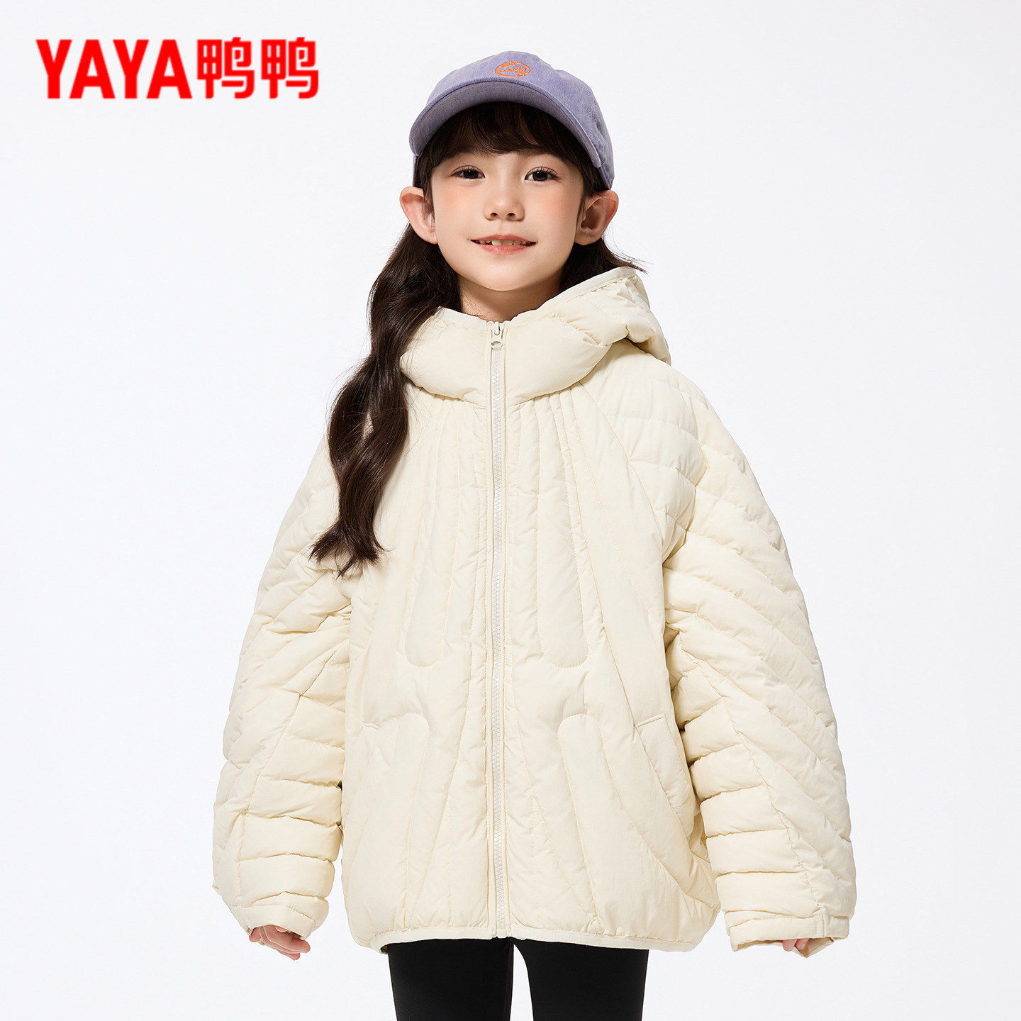 鸭鸭童装儿童羽绒服女童2025新款中大童装女孩厚款冬季连帽外套潮