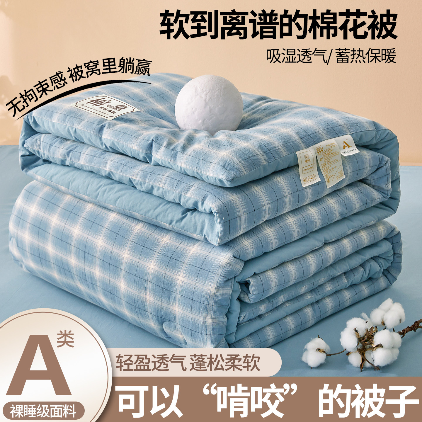 冬被新疆棉花被春秋被四季被子被芯棉花被保暖,床上用品,棉花被,淘宝优惠券,粉丝福利购,淘宝优惠卷