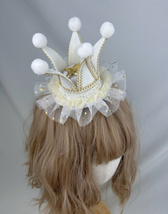 lolita马戏团洛丽塔童话风格皇冠小丑帽礼帽发夹发饰可凹造型改色