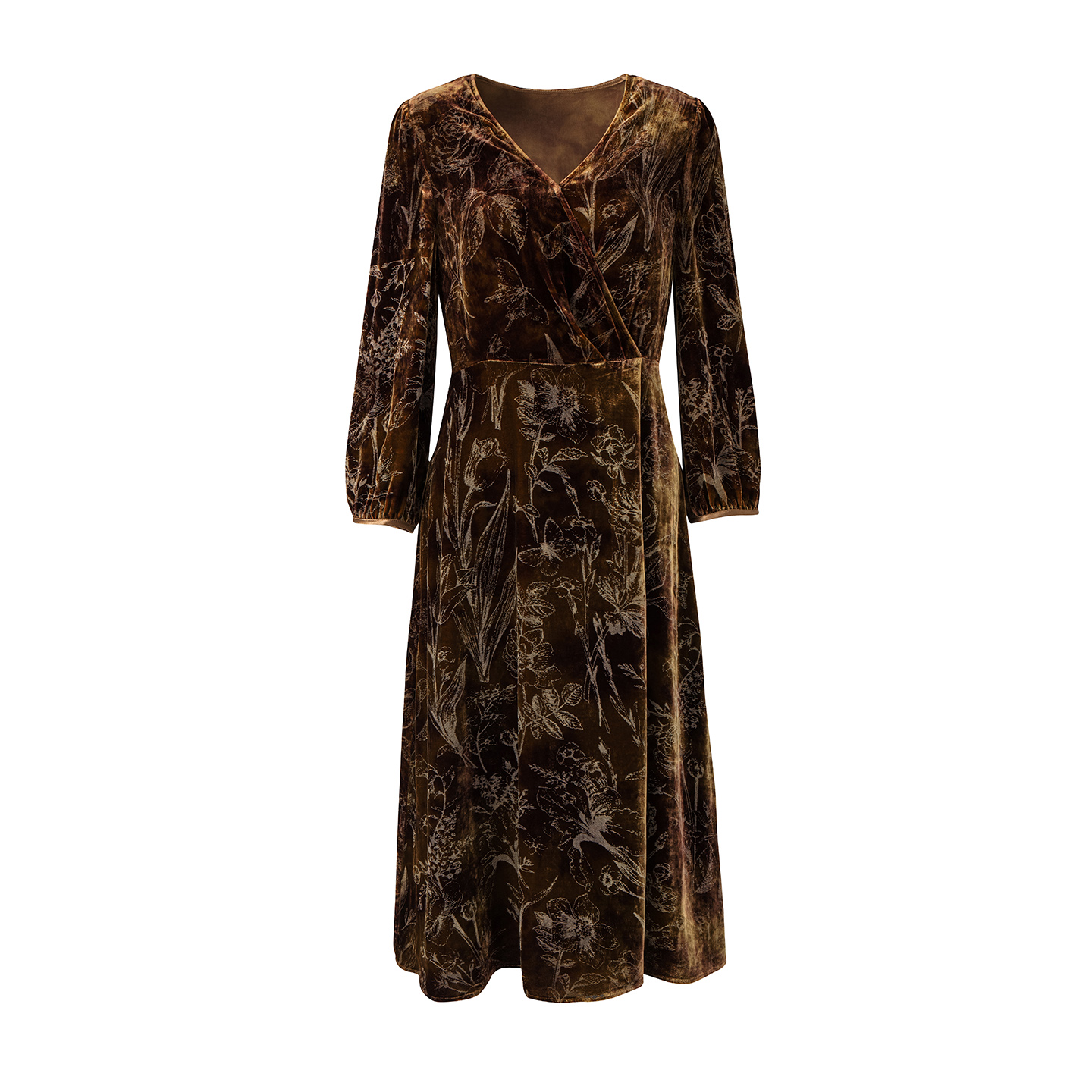 秋冬新款桑蚕丝真丝丝绒气质轻奢女装连衣裙82501829