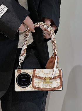 适用华为matex6/X5手机壳x3/x2典藏版斜挎可背vivoxfold3pro丝巾手提荣耀magicvs3卡包oppofindn5折叠屏女生