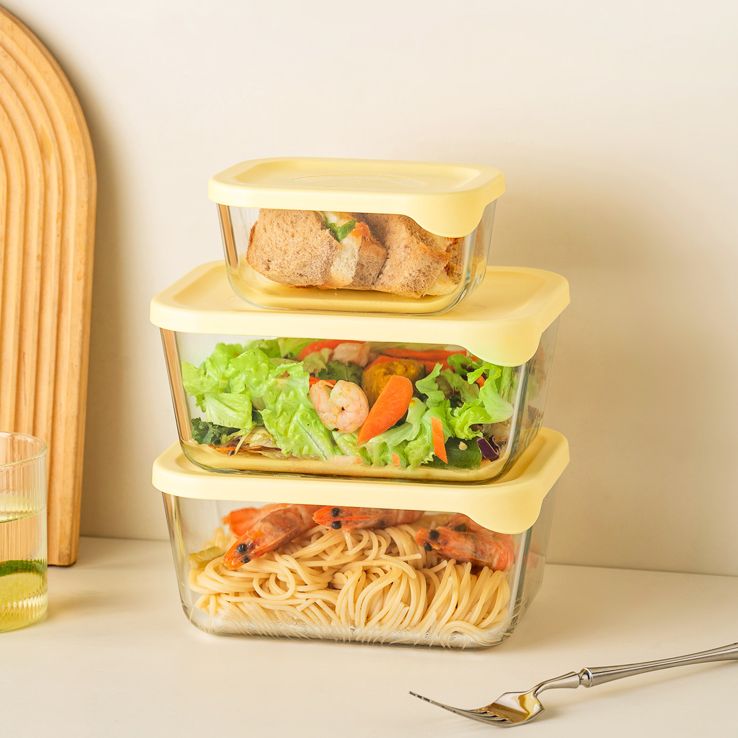 【高硼硅玻璃】保鲜盒微波炉专用