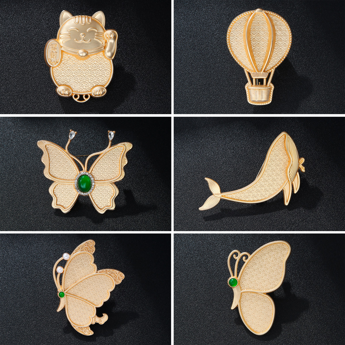 民族风动物宋锦底托带盖胸针女绿水晶蝴蝶热气球多功能别针配饰品,饰品/流行首饰/时尚饰品新,胸针,淘宝优惠券,粉丝福利购,淘宝优惠卷