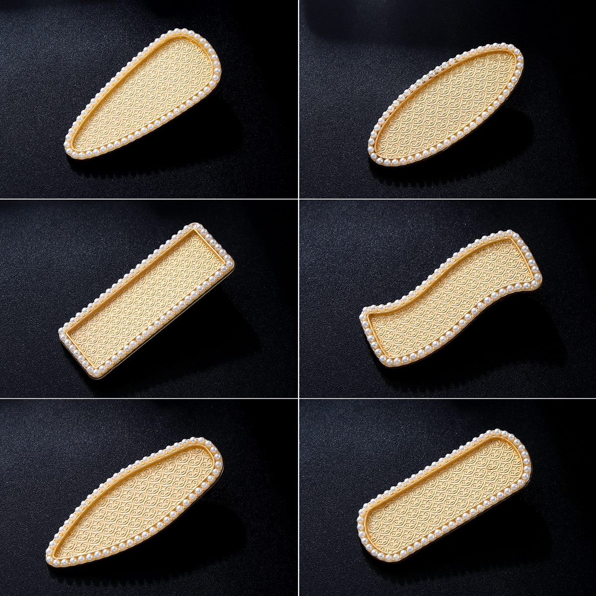 非遗宋锦diy简约珍珠镶钻发夹女