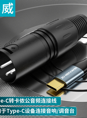 臻威(ZHENWEI)Type-c公转卡侬公音频线