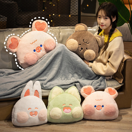 Hand-Warming Pillow, Quilt, Dual-Purpose Office Nap Pillow, Student Hand-Warming Blanket, Two-In-One, Winter Hand-Warming Blanket for Sleeping on Your Stomach