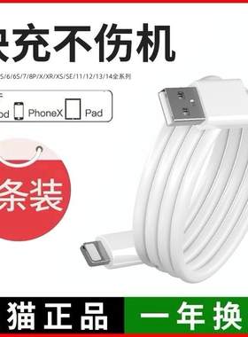 适用苹果15Apple原充数据线iPhone6/7/8plus/X/XR手机充电线11pro/xsmax/12/13/14充电器头ipad平板se3车载安