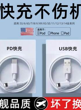 适用苹果ipone数据线6s手机充电线球sp冲电线6品果7plus从电器6sc的ios速据钱8快速线快充平果闪充6c原正装品