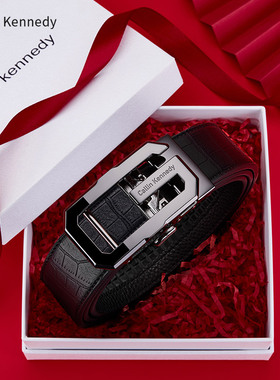 Callin kenndey男士皮带2025新款真皮自动扣高档男款纯牛皮裤腰带