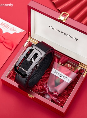 Callin Kennedy皮带男士真皮纯牛皮自动扣男式裤腰带2025新款正品