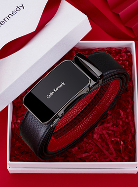 【本命年】Callin Kennedy皮带男士真皮2026马年送礼结婚红色腰带