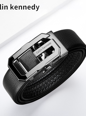 Callin kenndey男士皮带真皮自动扣2025新款高档男式纯牛皮裤腰带