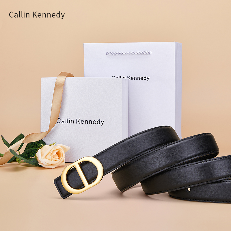 CallinKennedy女士腰带头层牛皮