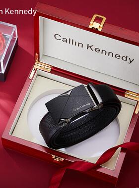Callin Kennedy皮带男士真皮纯牛皮自动扣2025新款高档正品裤腰带