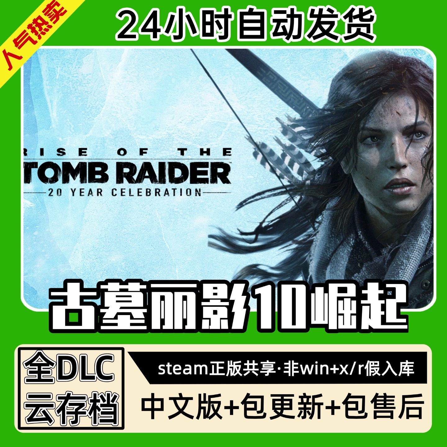 古墓丽影10崛起中文版全dlc云存档电脑pc单机游戏离线正版steam