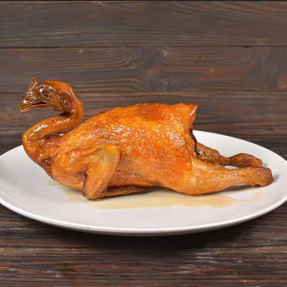 菜帮主咸香烤鸡800g整只新鲜炸鸡手扒鸡烤全鸡空气炸锅半成食材