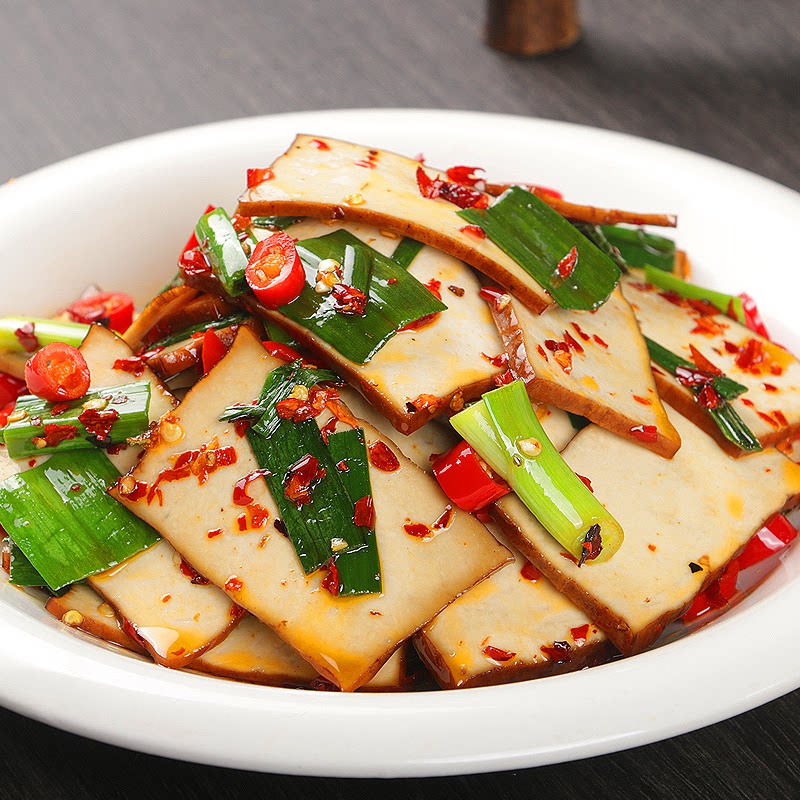 柴火豆腐湖南张家界土家柴火烟熏豆腐干311g商用半成品食材酒店菜