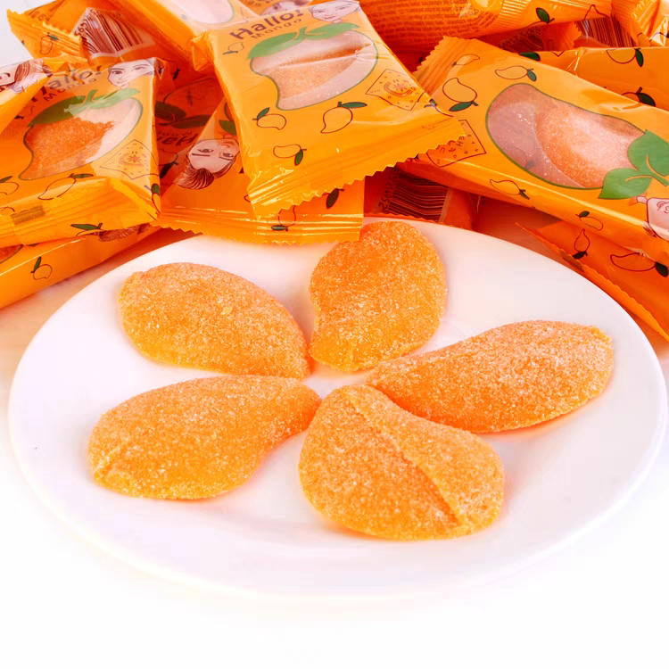 包邮俄罗斯风味芒果软糖 嗨芒 果汁软糖喜糖休闲零食品500克
